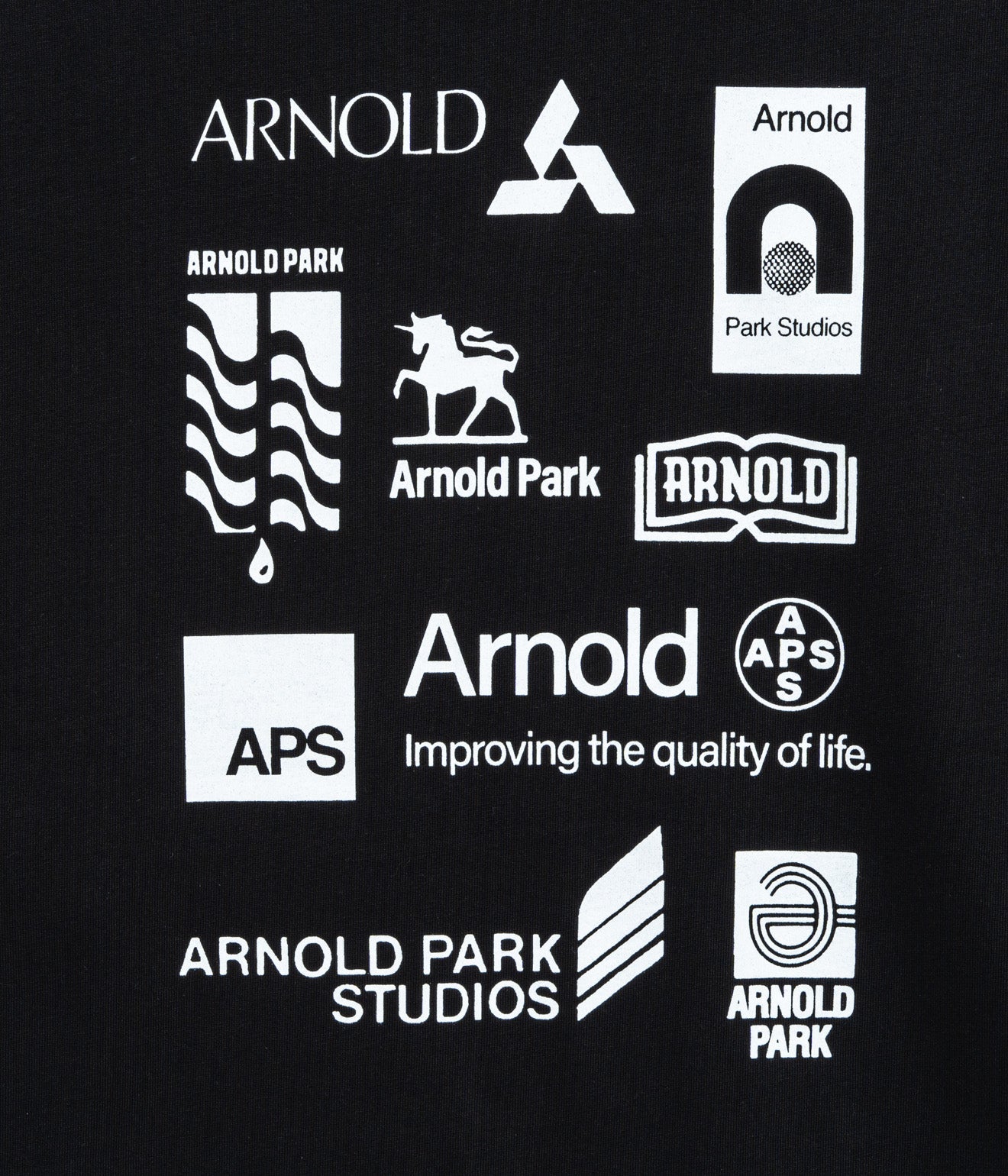 Arnold Park Studios "SCIENCE MULTI LOGO LONGSLEEVE" BLACK - WEAREALLANIMALS