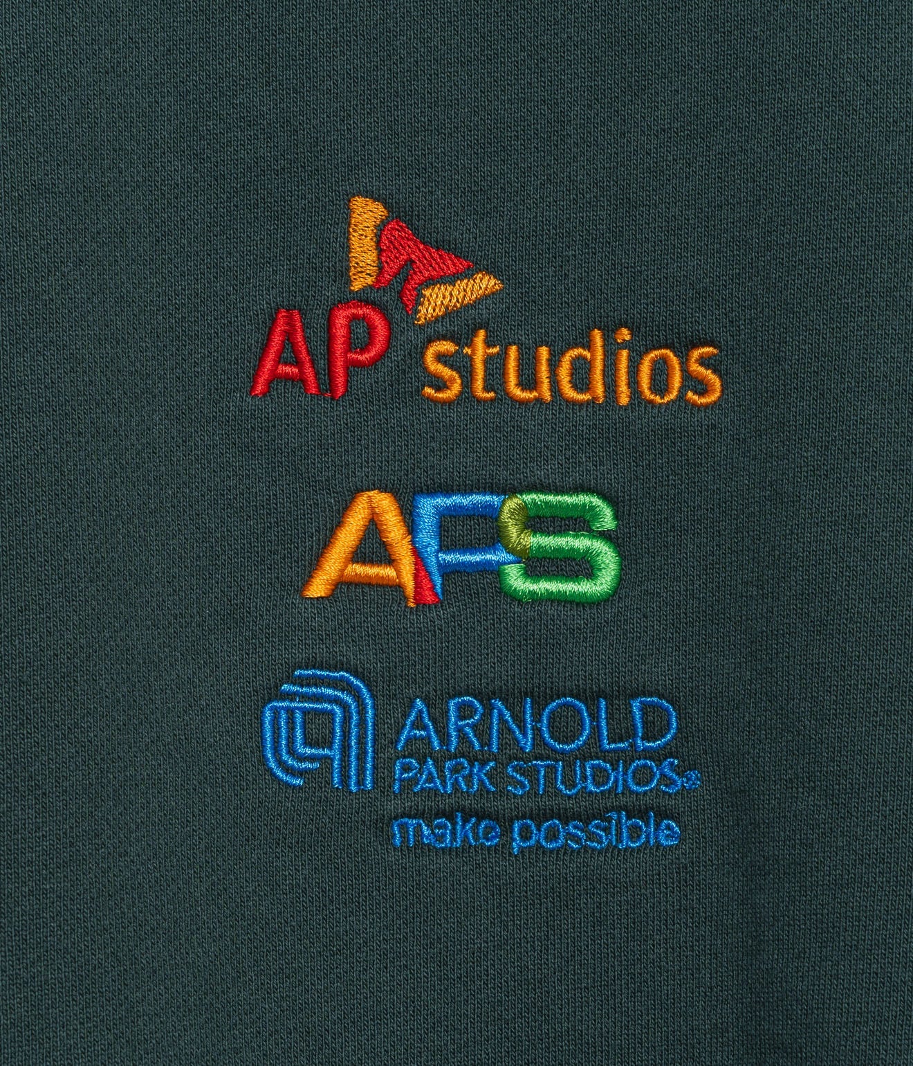 Arnold Park Studios "SEMICONDUCTOR MULTI LOGO CREW" FOREST GREEN - WEAREALLANIMALS