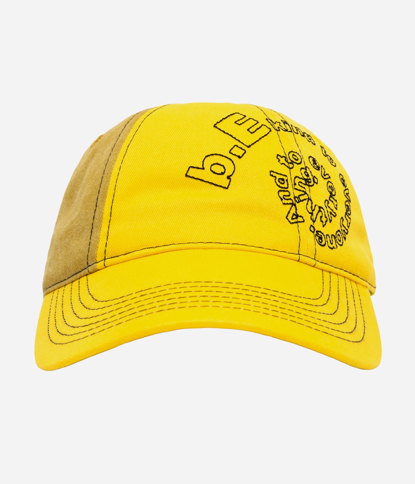 b.Eautiful "B-Turn Low Profile Hat" Washed Yellow / Yellow / Black