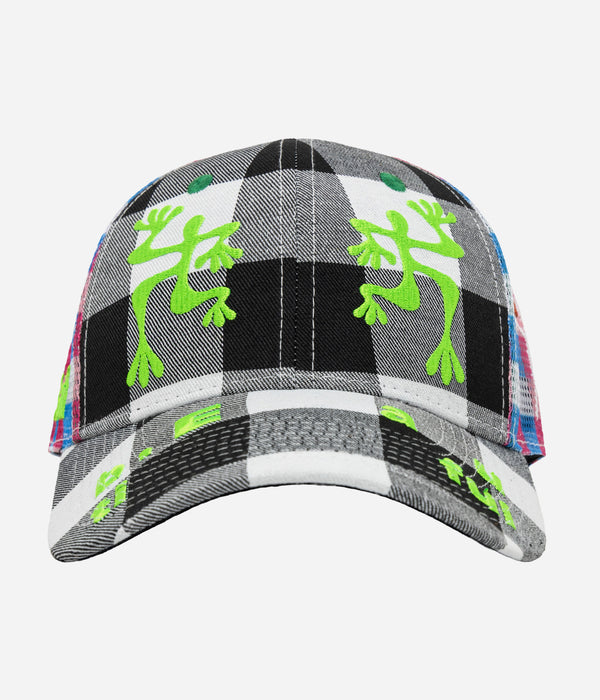 b.Eautiful "Biyu Hat" Black Buffalo Check / Pink / Blue