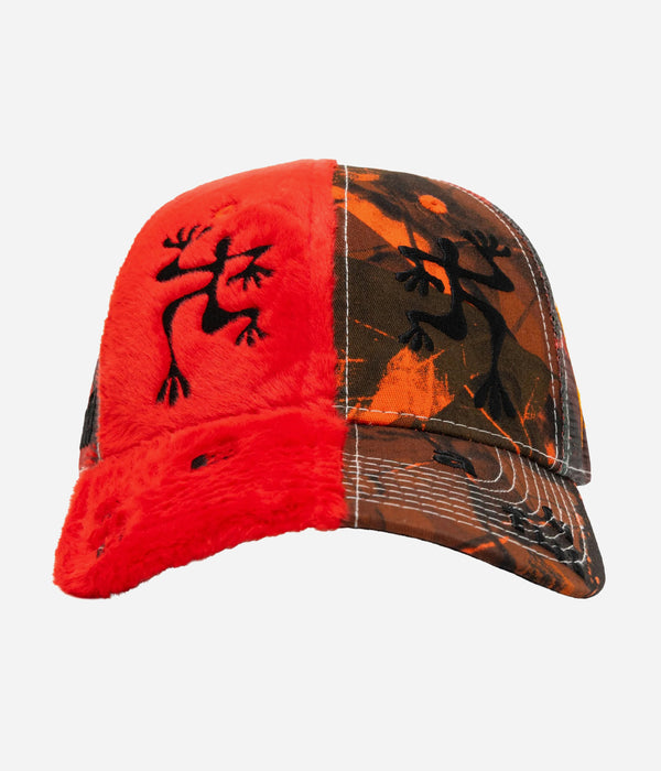 b.Eautiful "Biyu Hat" Red Plush / Fire Camo