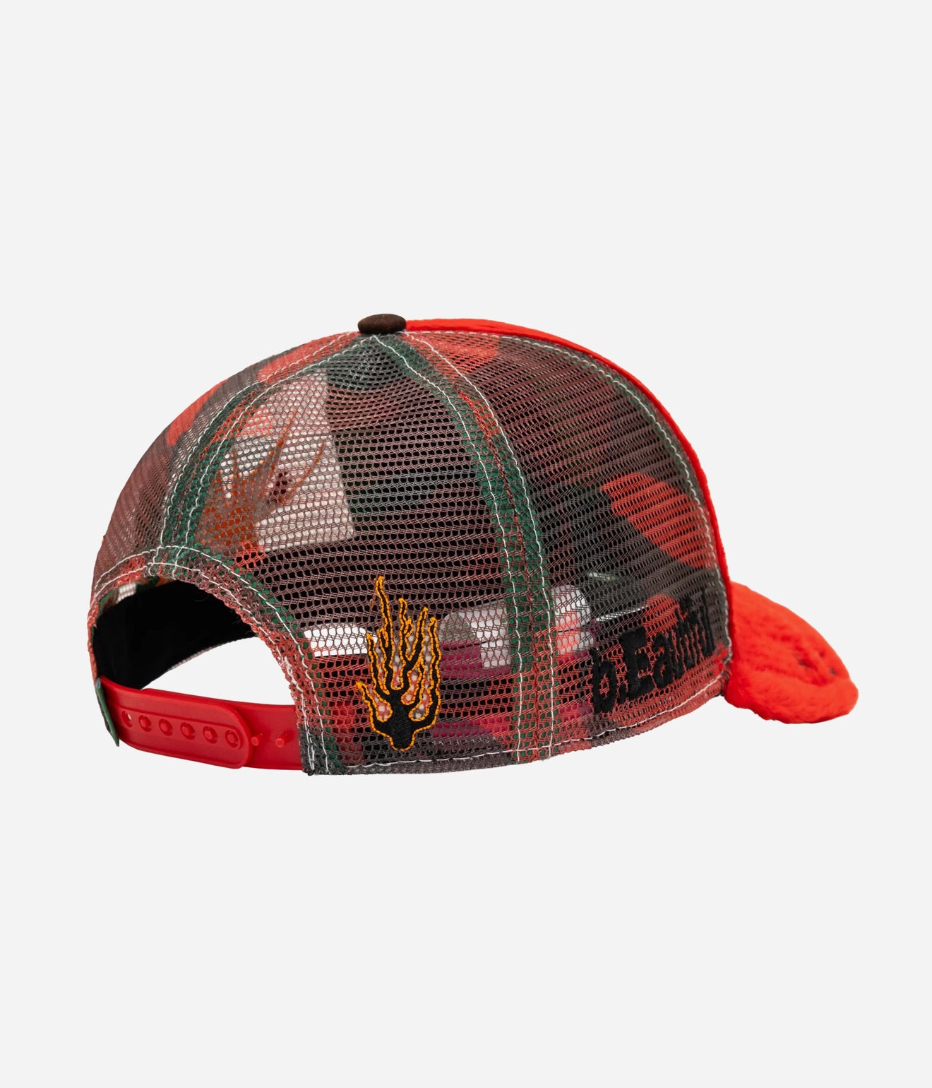 b.Eautiful "Biyu Hat" Red Plush / Fire Camo