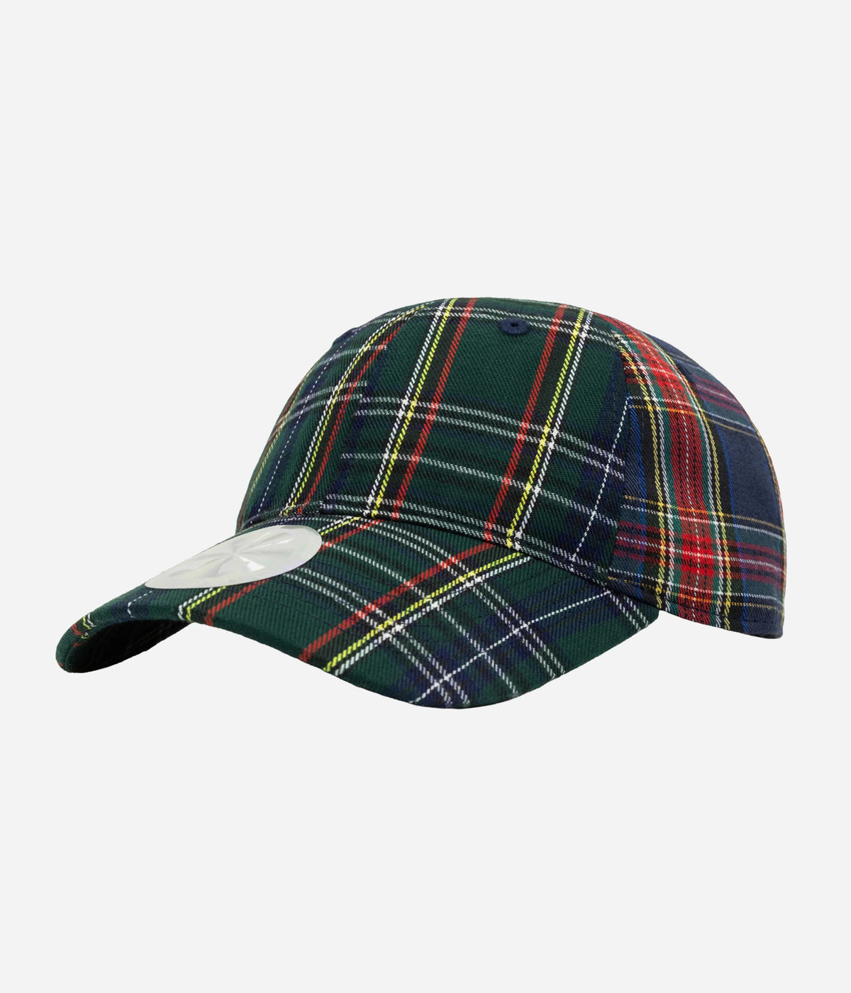 b.Eautiful "Empty Low Profile Hat" Green Plaid / Navy Plaid