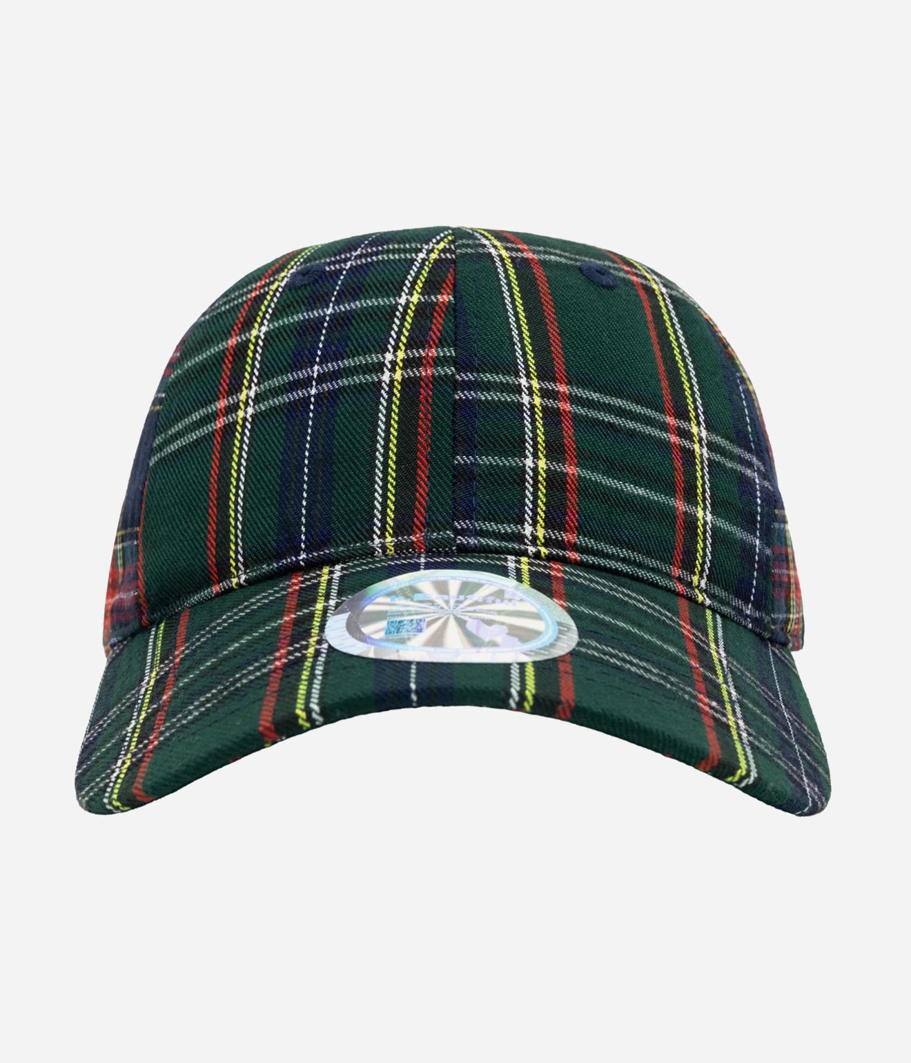 b.Eautiful "Empty Low Profile Hat" Green Plaid / Navy Plaid