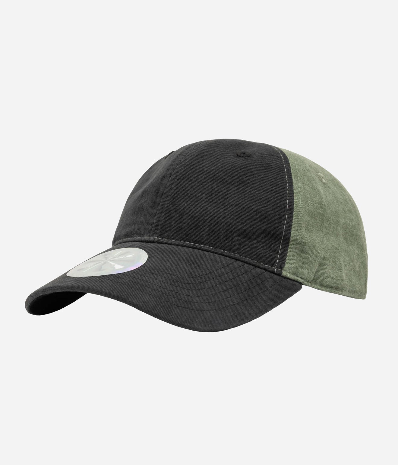 b.Eautiful "Empty Low Profile Hat" Washed Black / Washed Moss