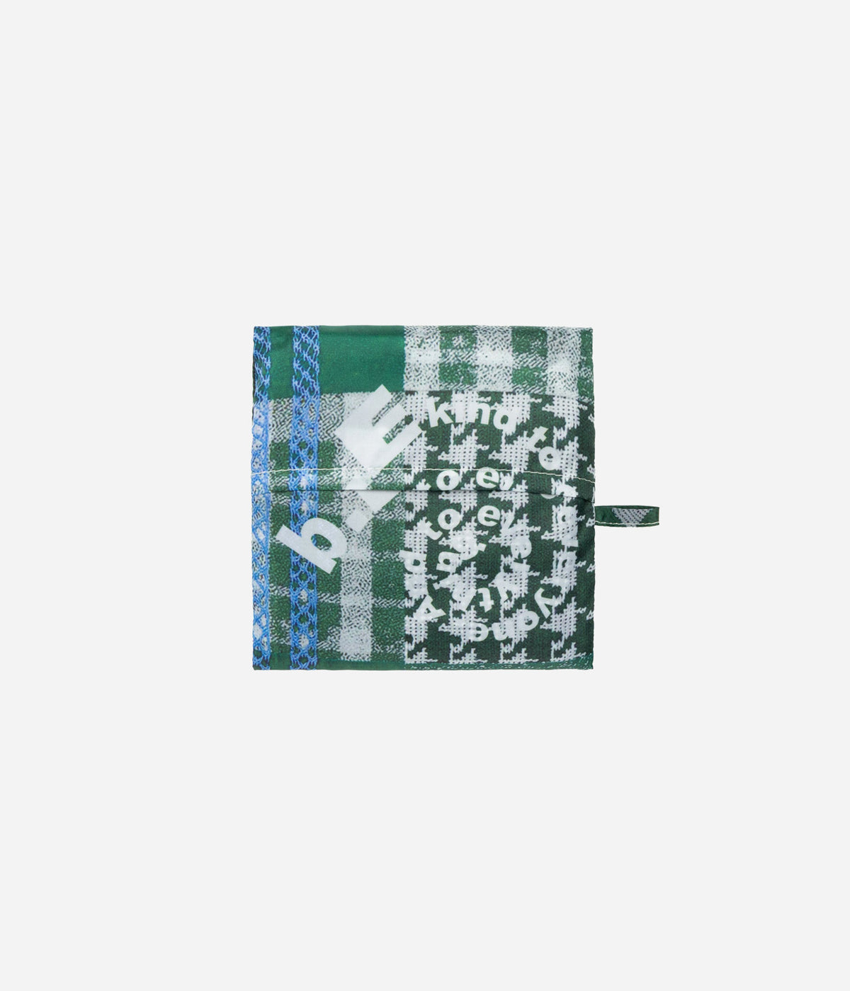 b.Eautiful "Green Mix Checker Reusable Bag Standard" Green / White