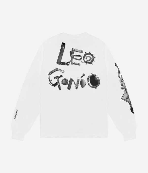b.Eautiful x LEO GON’DO "Chains LS Shirt" White