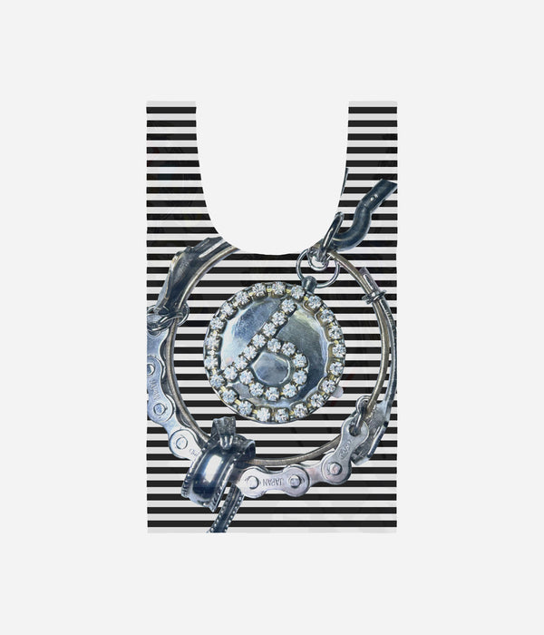 b.Eautiful x LEO GON’DO "Chains Reusable Bag Standard" Black / White