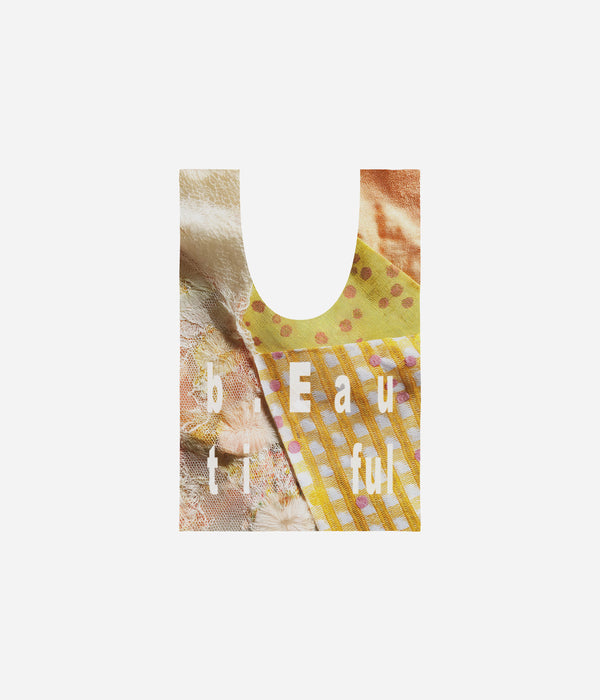 b.Eautiful "Mix Fabric Reusable Bag Mini" Yellow