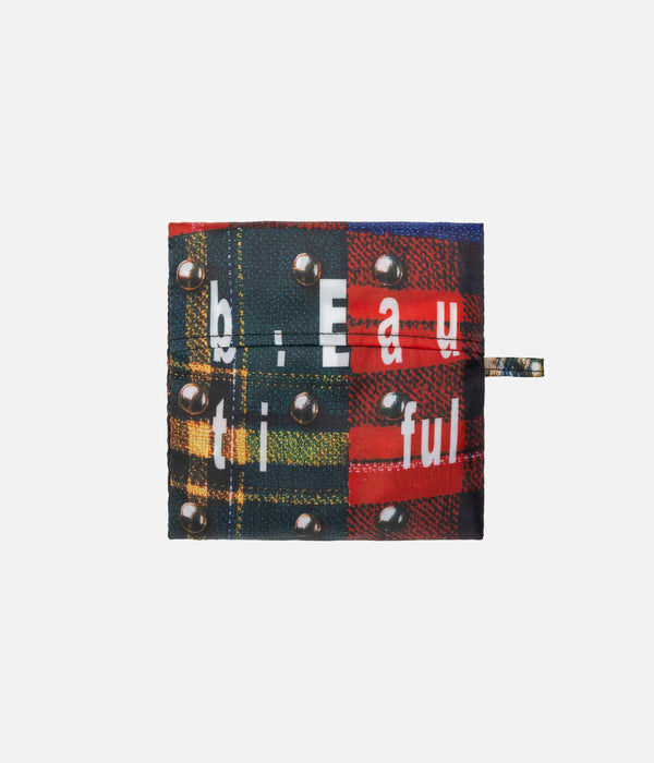 b.Eautiful "Studded Plaid Reusable Bag XL" Multi
