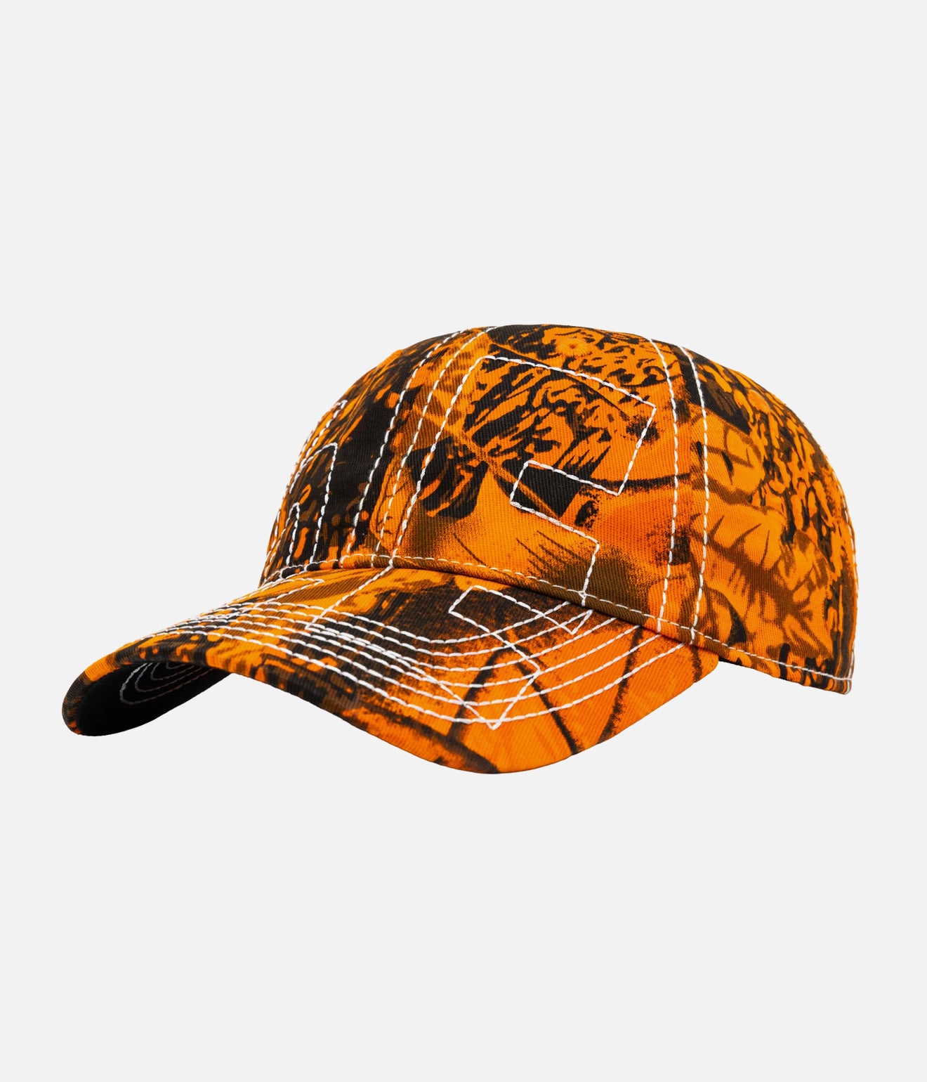 b.Eautiful "Vapor Low Profile Hat" Orange Camo / White