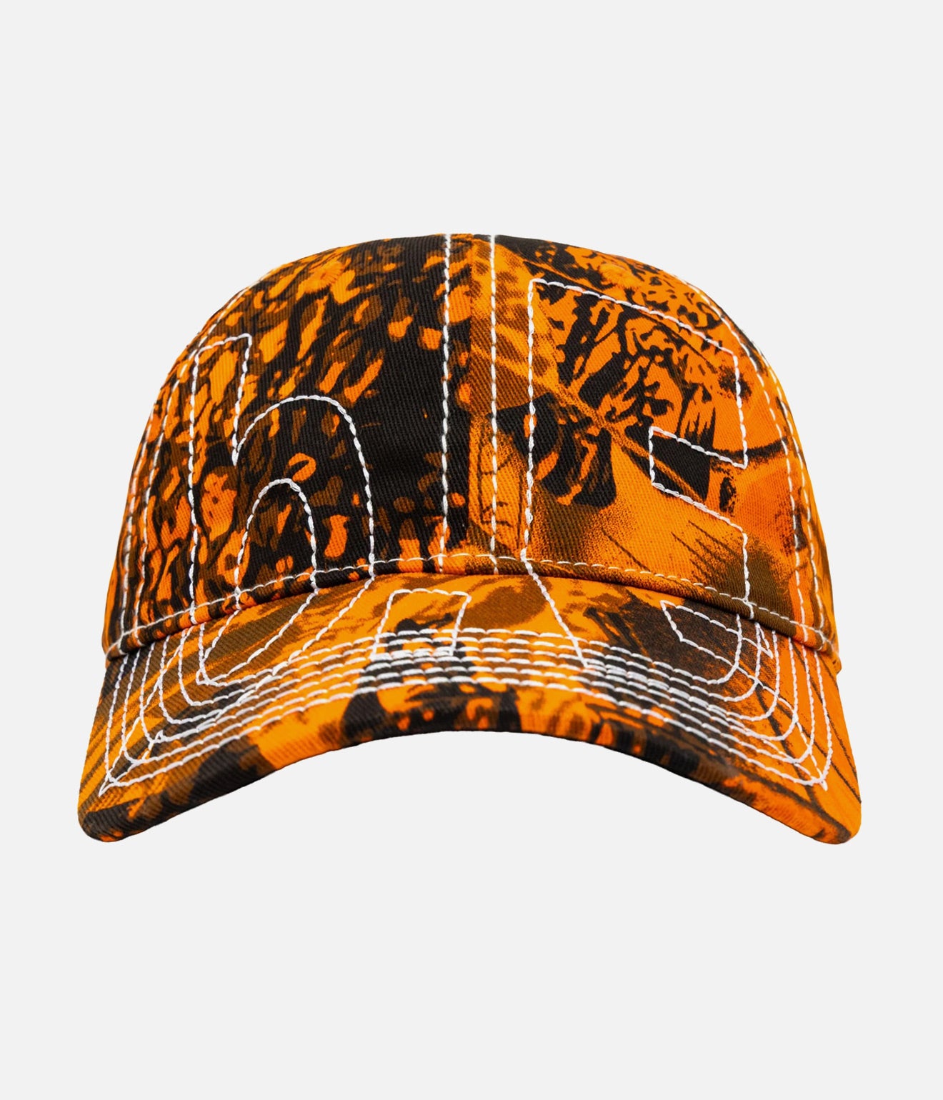 b.Eautiful "Vapor Low Profile Hat" Orange Camo / White