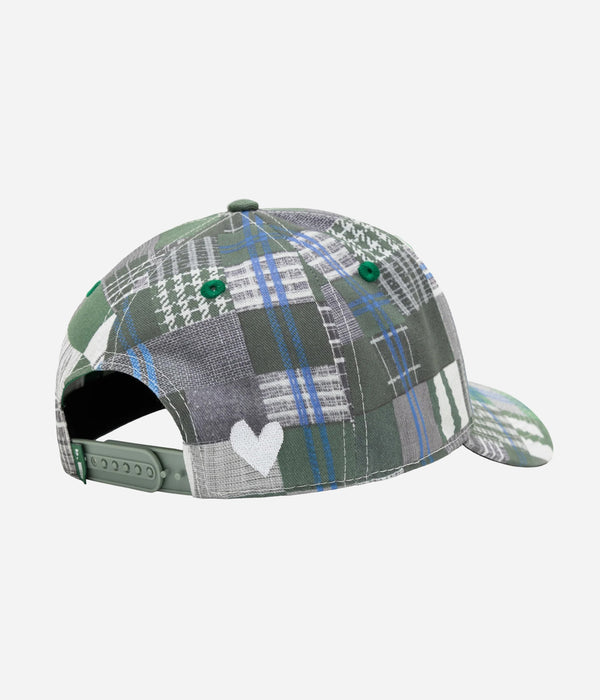 b.Eautiful "b.E Hat" Green Mix Checker