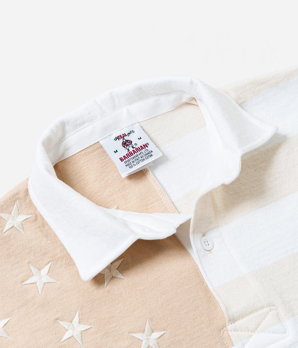 BARBARIAN × STUDIO ANIMALS "stars and stripes" Light Weight Rugby Shirt - WEAREALLANIMALS