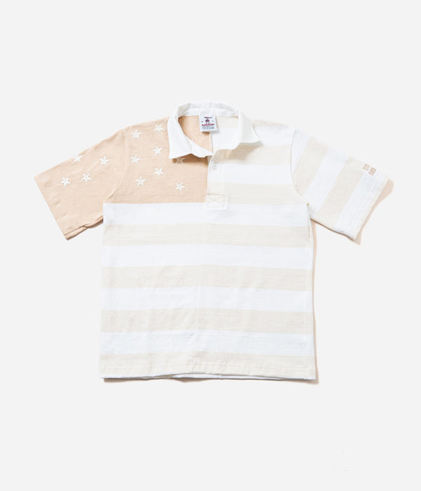 BARBARIAN × STUDIO ANIMALS "stars and stripes" Light Weight Rugby Shirt - WEAREALLANIMALS