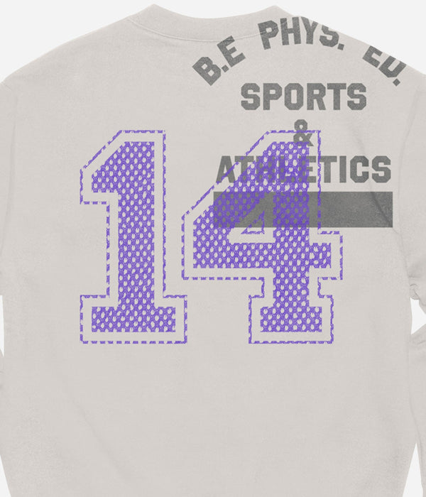 b.Eautiful "Active Crewneck Sweatshirt" Cement - WEAREALLANIMALS