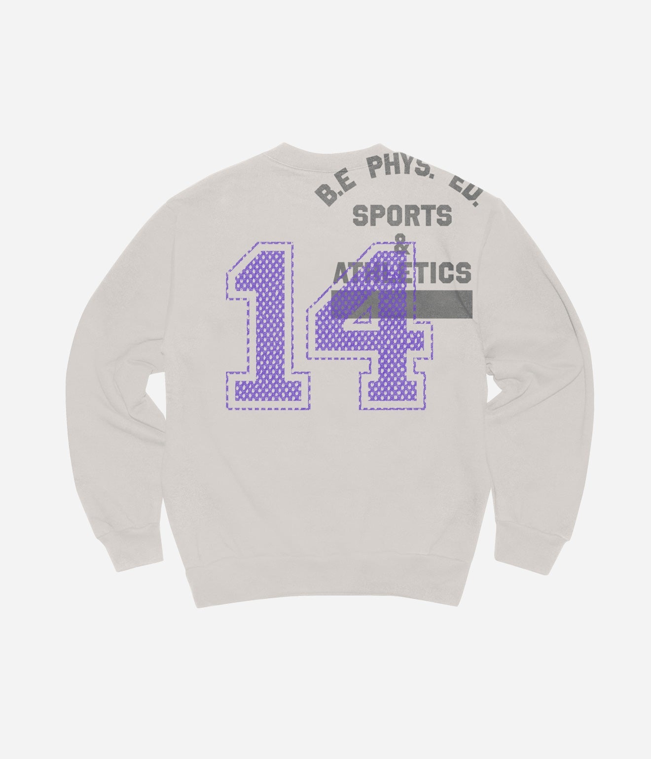 b.Eautiful "Active Crewneck Sweatshirt" Cement - WEAREALLANIMALS