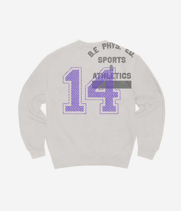 b.Eautiful "Active Crewneck Sweatshirt" Cement - WEAREALLANIMALS