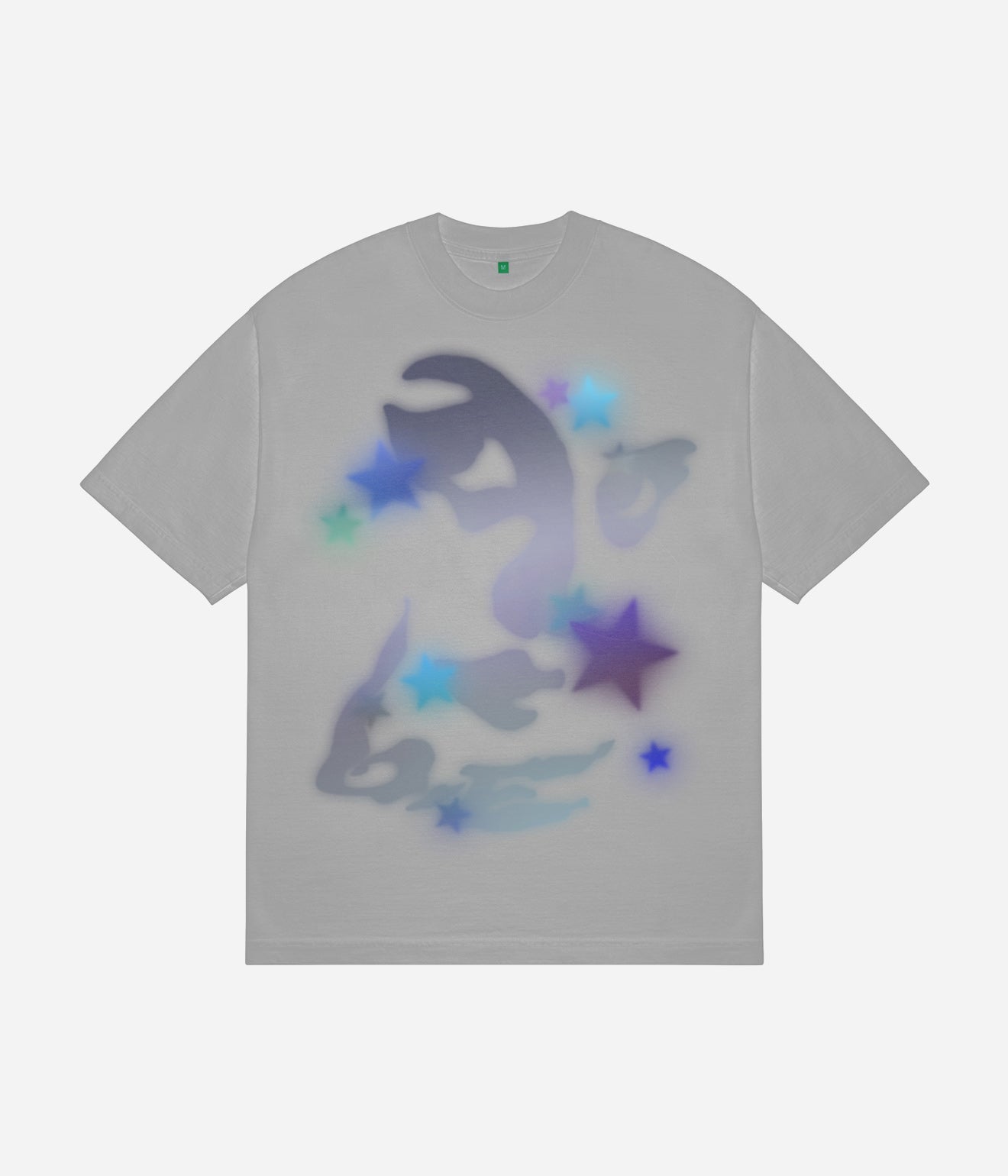 b.Eautiful "Airbrush T-Shirt" Dark Silver - WEAREALLANIMALS