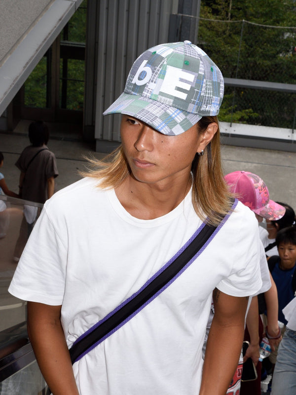 b.Eautiful "b.E Hat" Green Mix Checker - WEAREALLANIMALS