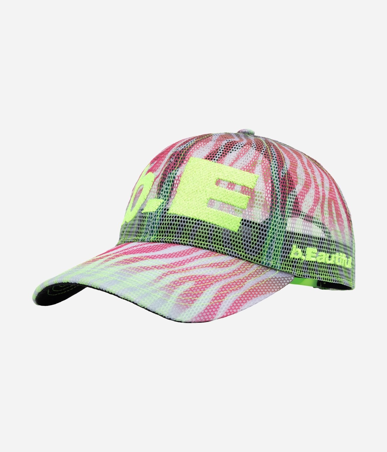 b.Eautiful "b.E Hat" Multi Zebra Mesh / Highlighter - WEAREALLANIMALS