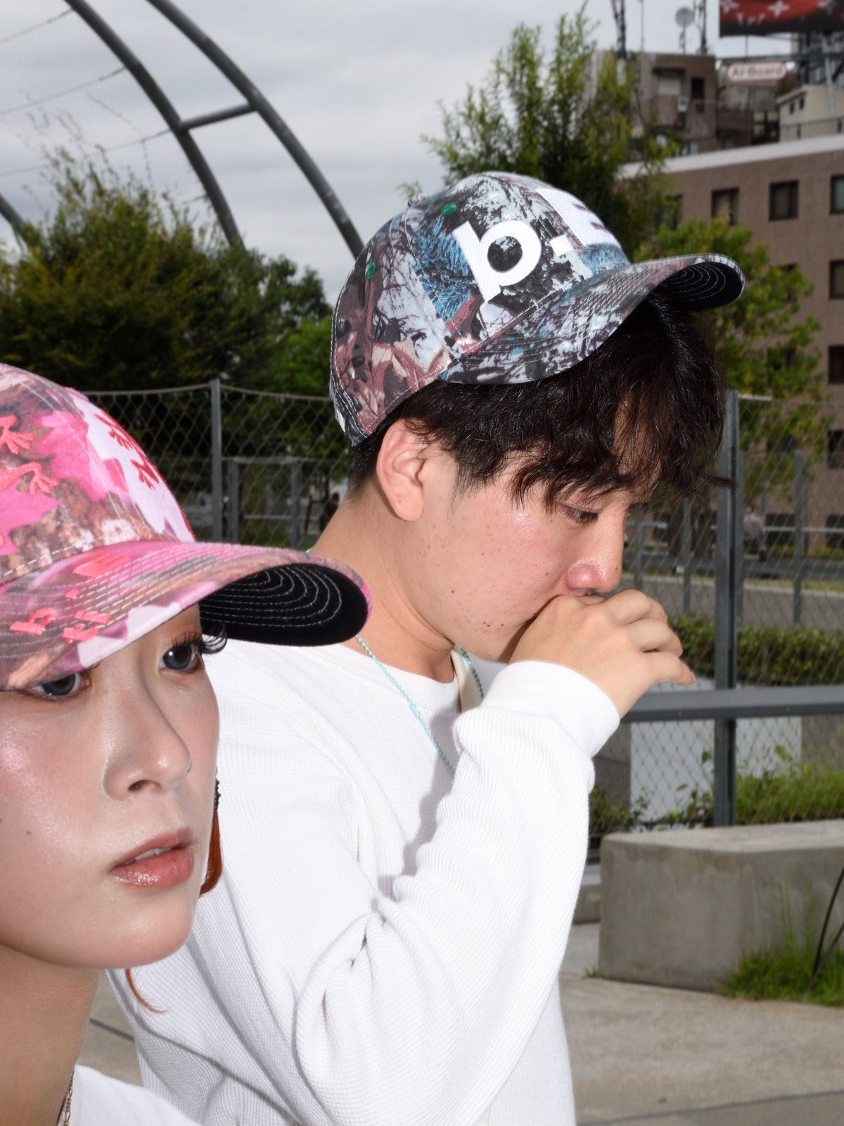 b.Eautiful "b.E Hat" Stone Blue Real Camo / White - WEAREALLANIMALS
