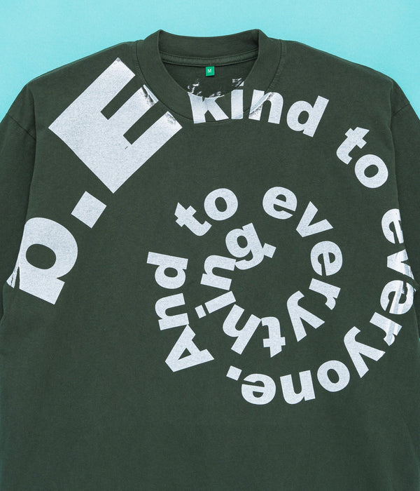 b.Eautiful "b.E kind Swirl T-Shirt" Green - WEAREALLANIMALS