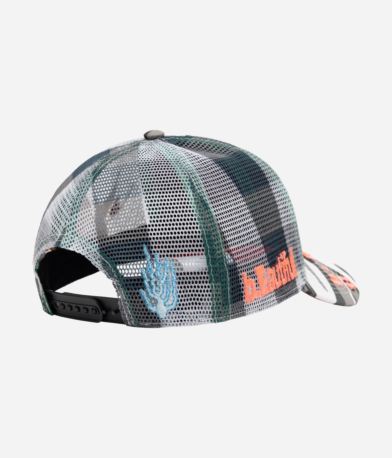 b.Eautiful "Biyu Hat" Black White Camo / Buffalo Check - WEAREALLANIMALS