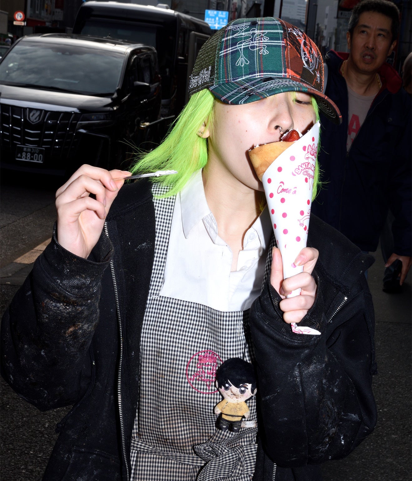 b.Eautiful "Biyu Hat" Fire Camo / Green Plaid - WEAREALLANIMALS