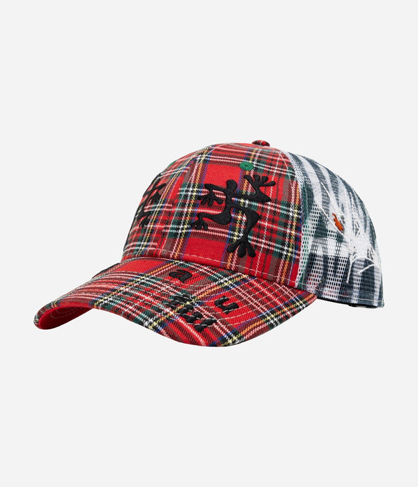 b.Eautiful "Biyu Hat" Red Plaid / Zebra - WEAREALLANIMALS