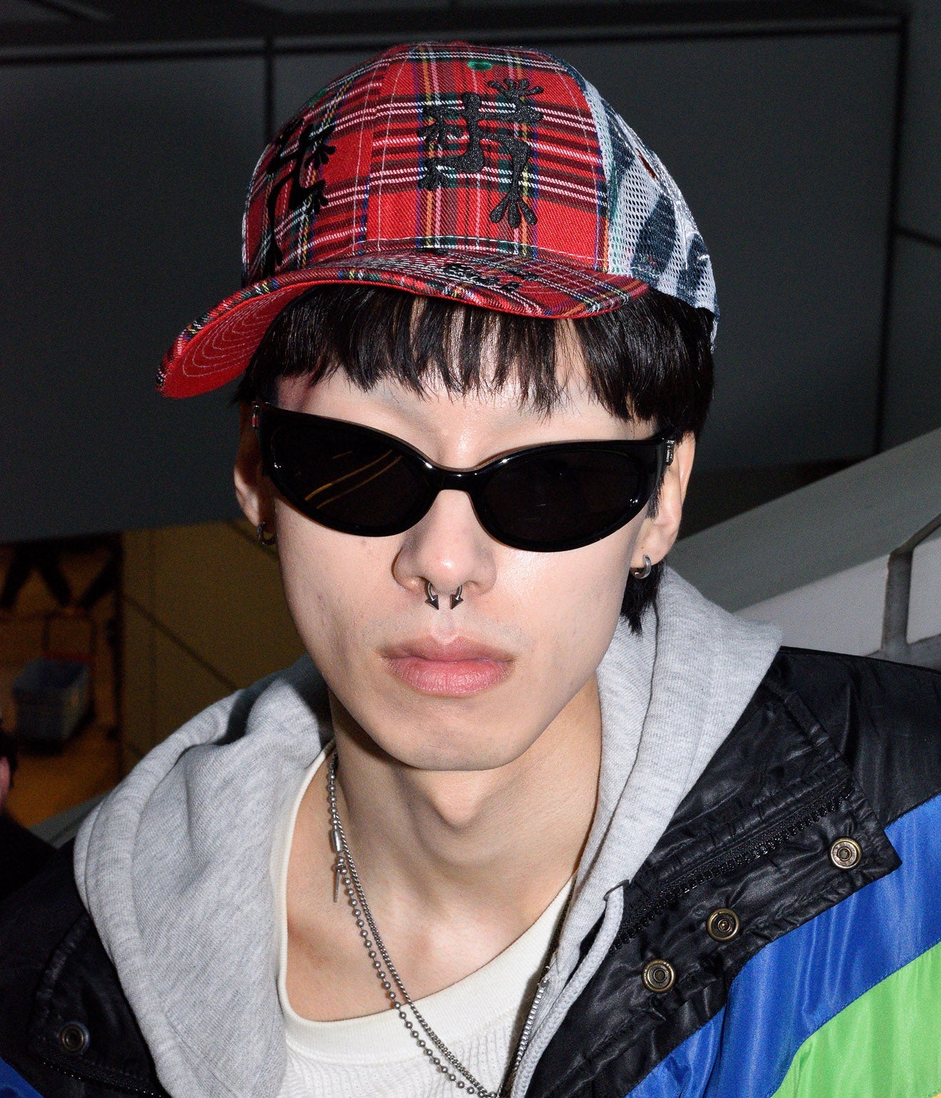 b.Eautiful "Biyu Hat" Red Plaid / Zebra - WEAREALLANIMALS