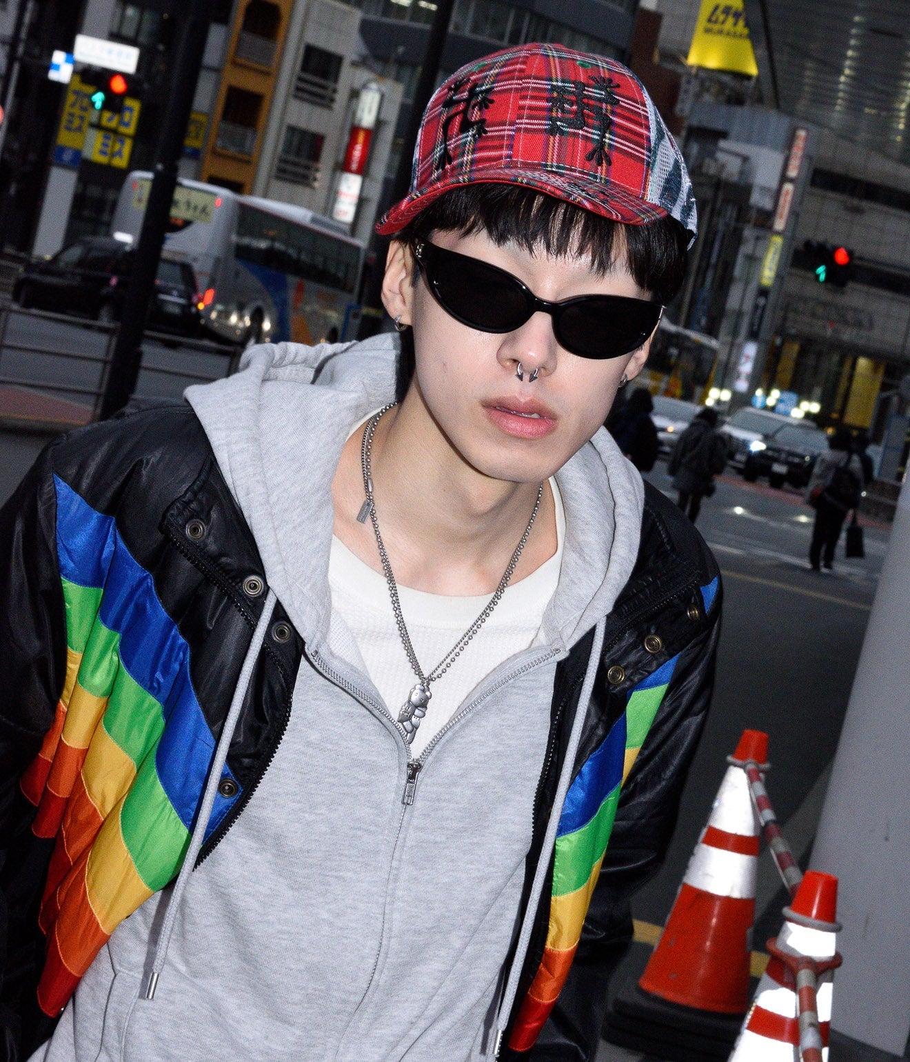 b.Eautiful "Biyu Hat" Red Plaid / Zebra - WEAREALLANIMALS