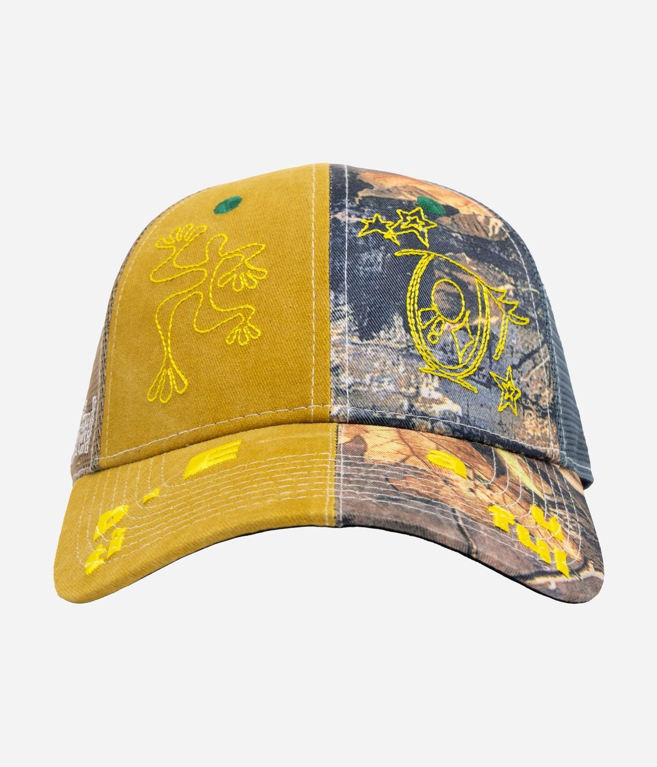 b.Eautiful "Biyu Hat" Washed Mustard / Night Camo - WEAREALLANIMALS