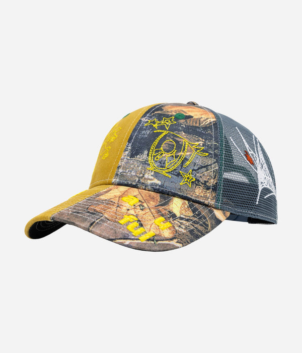 b.Eautiful "Biyu Hat" Washed Mustard / Night Camo - WEAREALLANIMALS