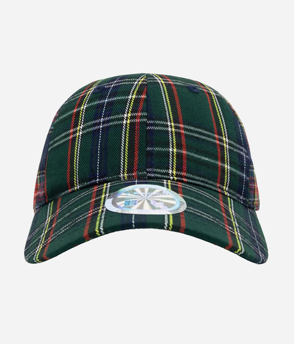 b.Eautiful "Empty Low Profile Hat" Green Plaid / Navy Plaid - WEAREALLANIMALS