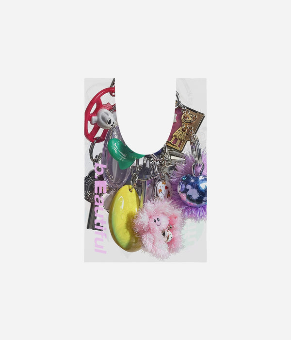 b.Eautiful "Keychains Reusable Bag Mini" White - WEAREALLANIMALS
