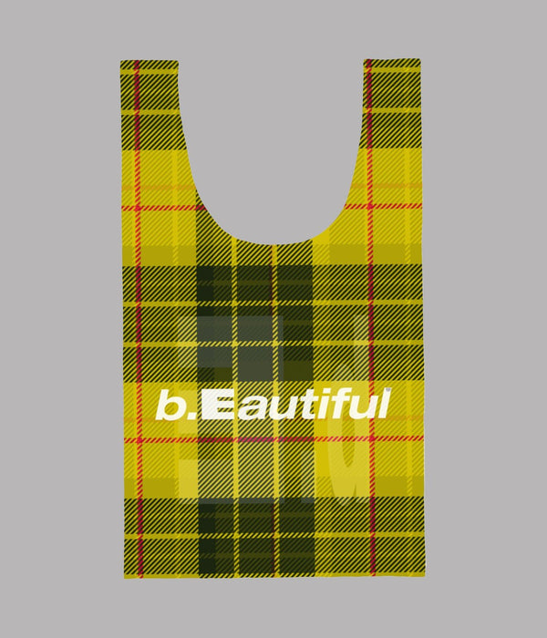 b.Eautiful "MacLeod Tartan Reusable Bag" Yellow - WEAREALLANIMALS