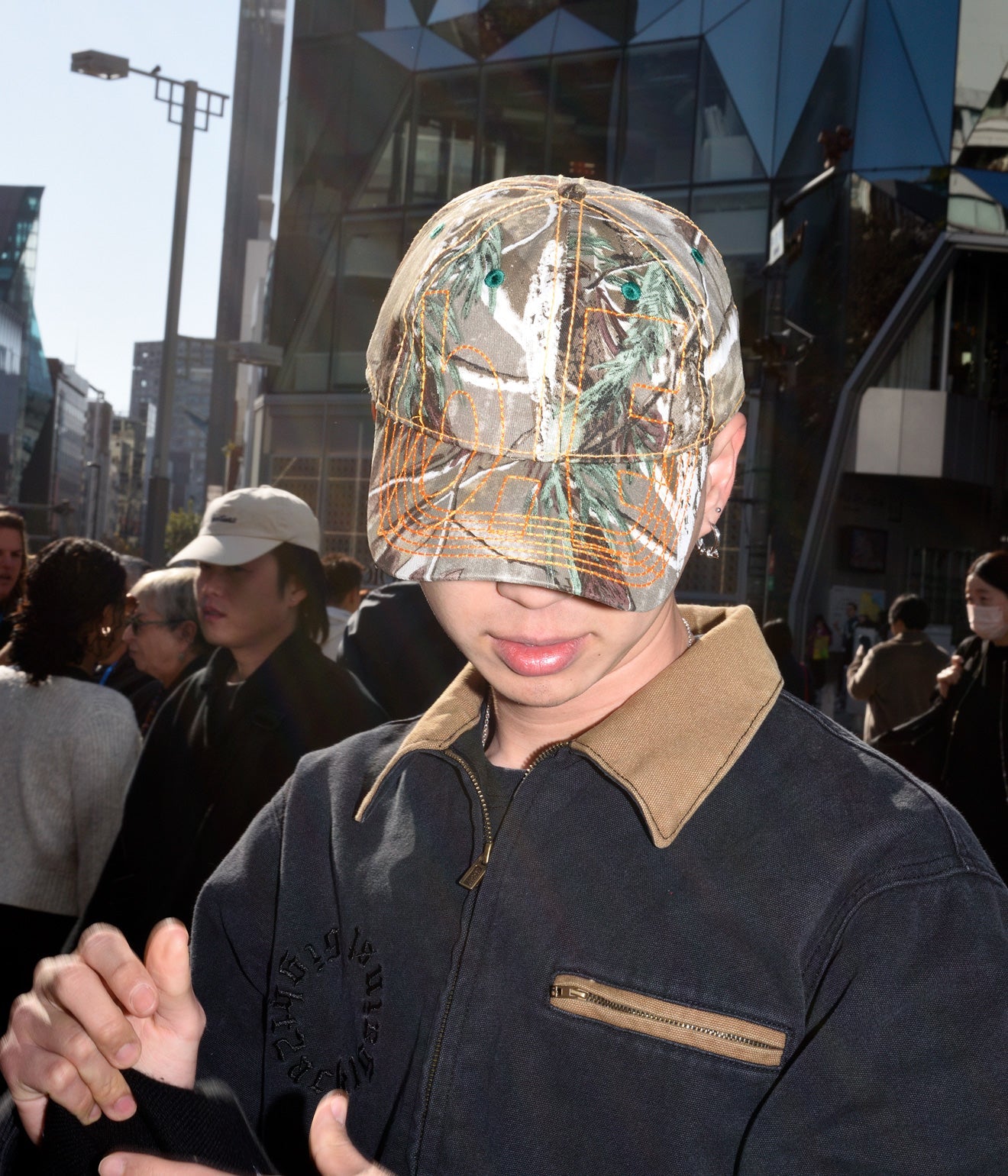 b.Eautiful "Vapor 6 Panel Hat" Brown Real Camo / Orange - WEAREALLANIMALS