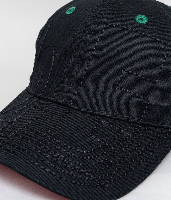 b.Eautiful "Vapor 6 Panel Hat" Double Black - WEAREALLANIMALS