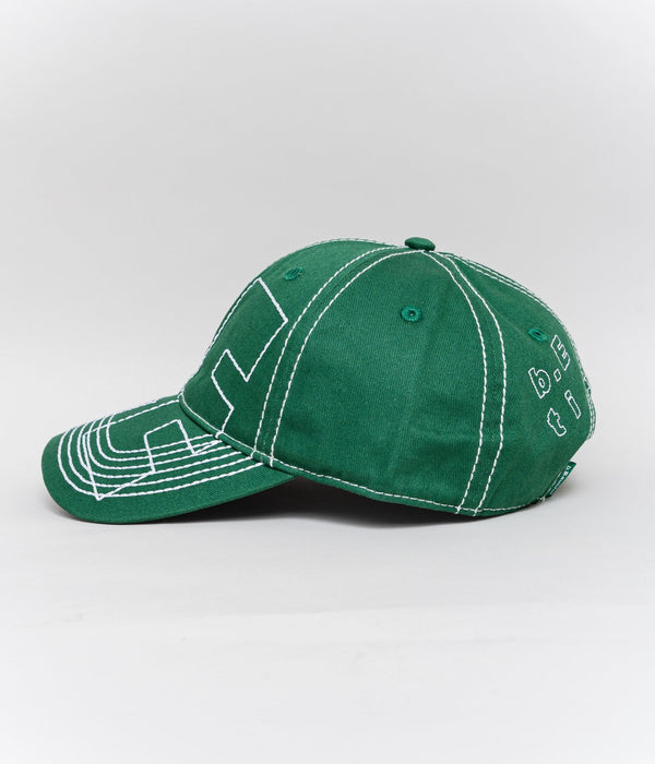 b.Eautiful "Vapor 6 Panel Hat" Green / White - WEAREALLANIMALS