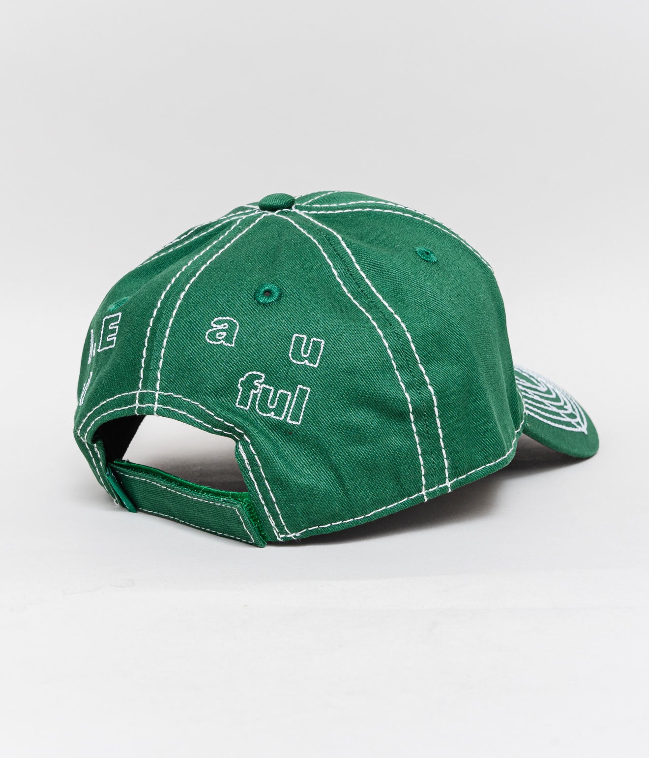 b.Eautiful "Vapor 6 Panel Hat" Green / White - WEAREALLANIMALS