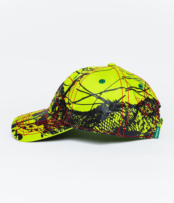 b.Eautiful "Vapor 6 Panel Hat" Ikebana Lime - WEAREALLANIMALS