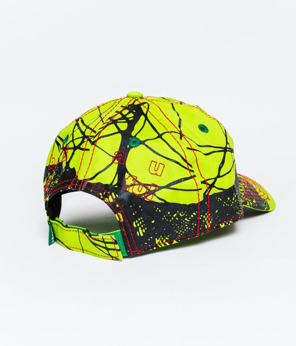 b.Eautiful "Vapor 6 Panel Hat" Ikebana Lime - WEAREALLANIMALS