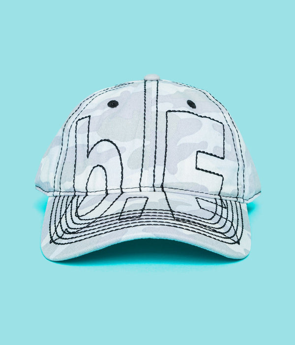 b.Eautiful "Vapor 6 Panel Hat" Snow Camo - WEAREALLANIMALS