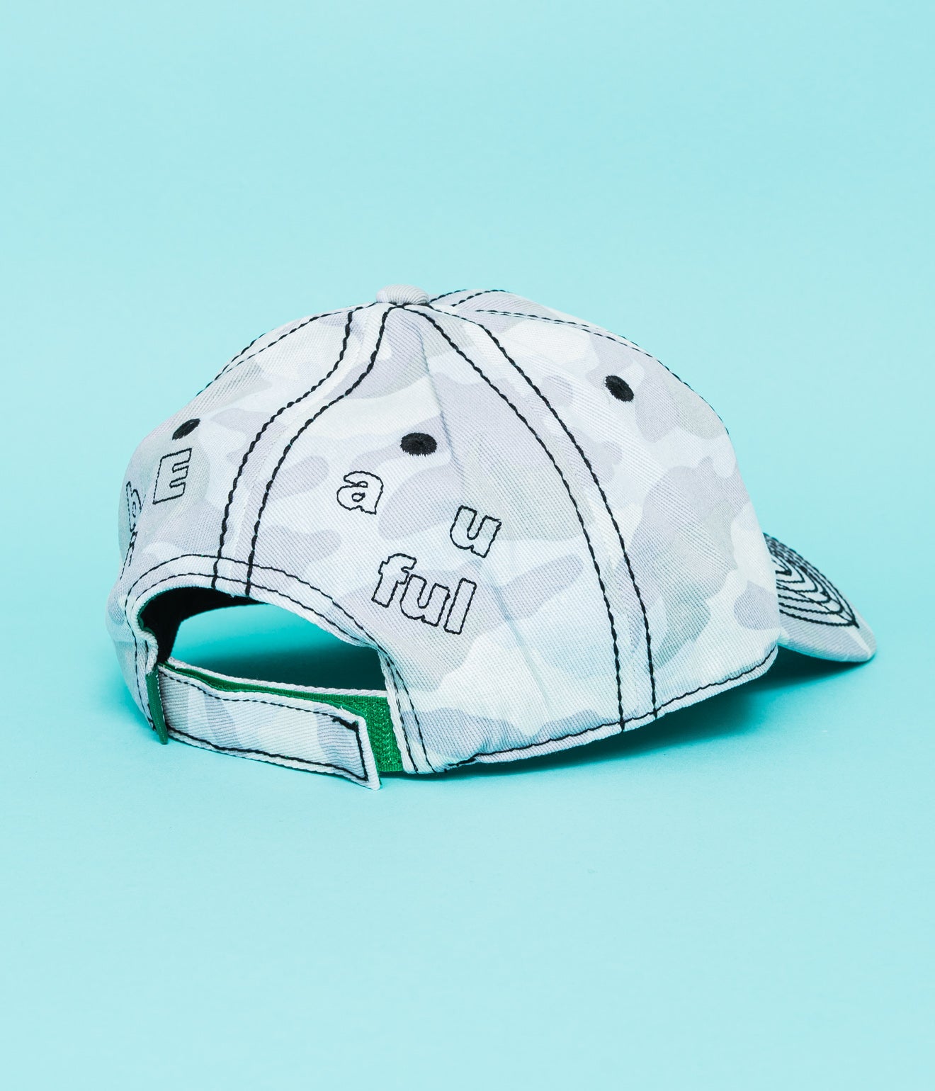 b.Eautiful "Vapor 6 Panel Hat" Snow Camo - WEAREALLANIMALS