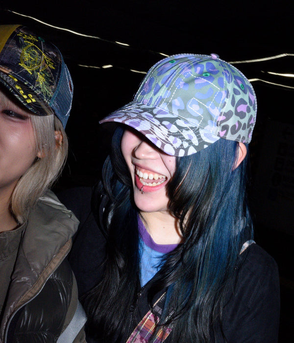 b.Eautiful "Vapor Low Profile Hat" Multi Leopard / White - WEAREALLANIMALS