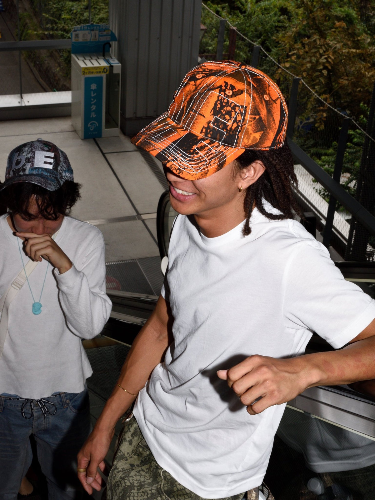b.Eautiful "Vapor Low Profile Hat" Orange Camo / White - WEAREALLANIMALS