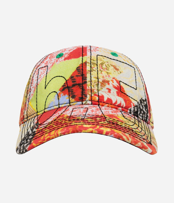 b.Eautiful "Vapor Low Profile Hat" Red Kimono / Black - WEAREALLANIMALS