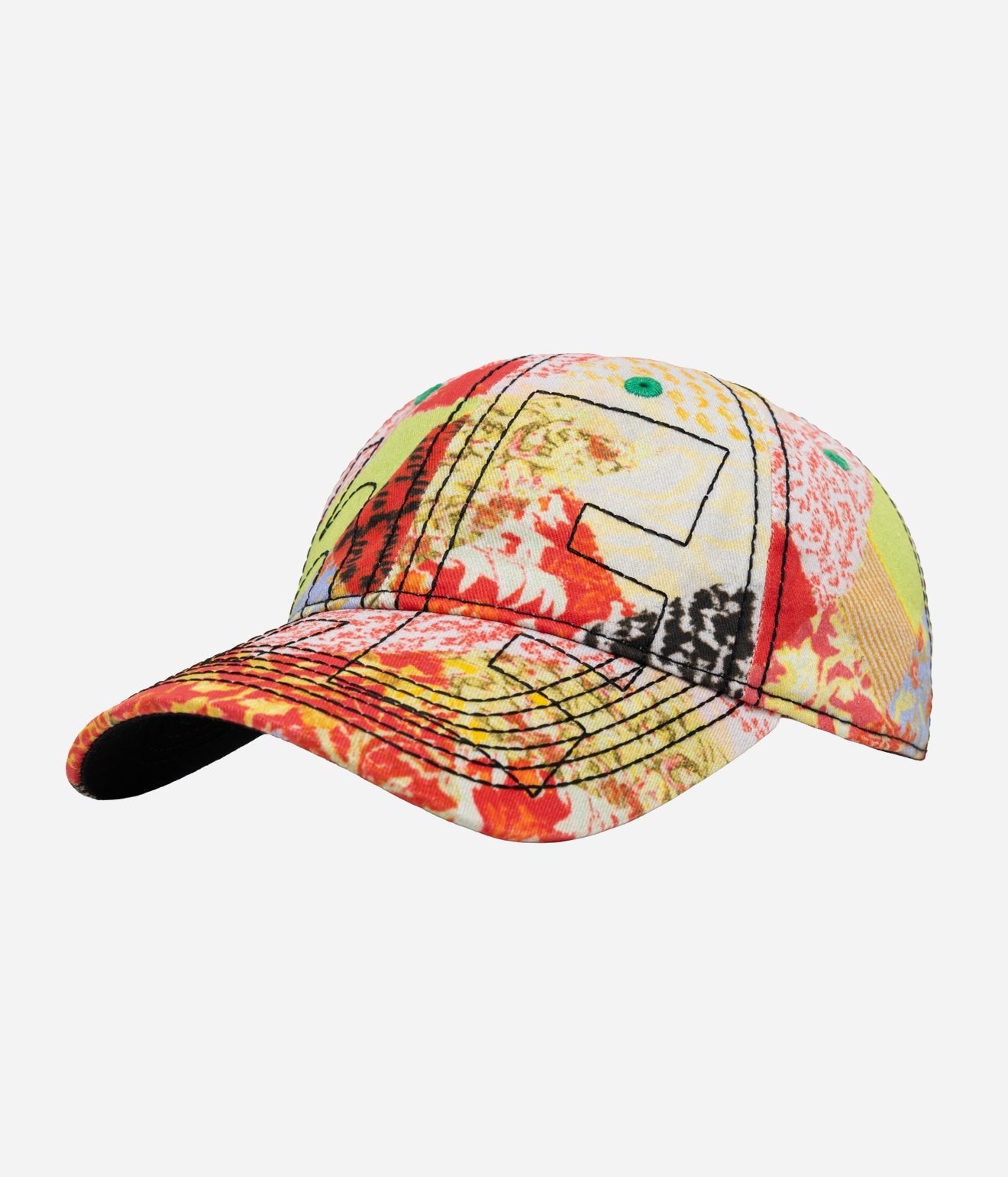 b.Eautiful "Vapor Low Profile Hat" Red Kimono / Black - WEAREALLANIMALS