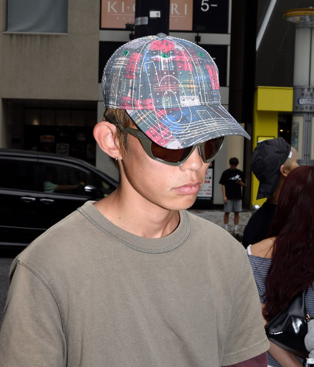 b.Eautiful "Vapor Low Profile Hat" Studded Plaid / White - WEAREALLANIMALS